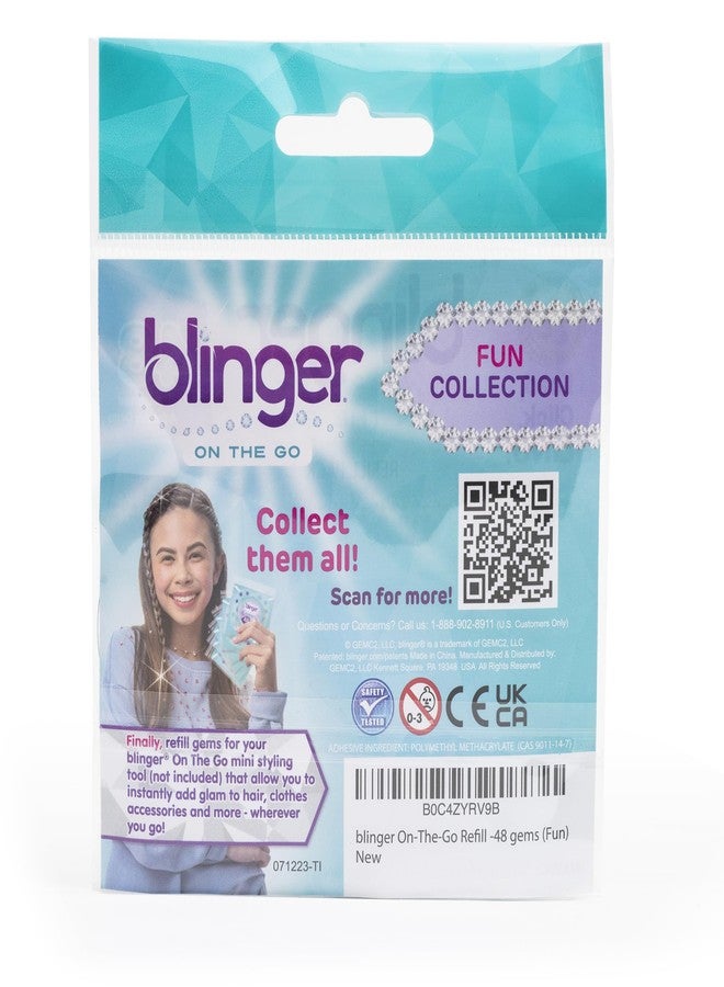 blinger® On The Go (Mini) Refill Pack | 48 Acrylic Rhinestones in 6 Discs | Exclusive for Mini blinger Gem Stamper (Fun) - Image 5